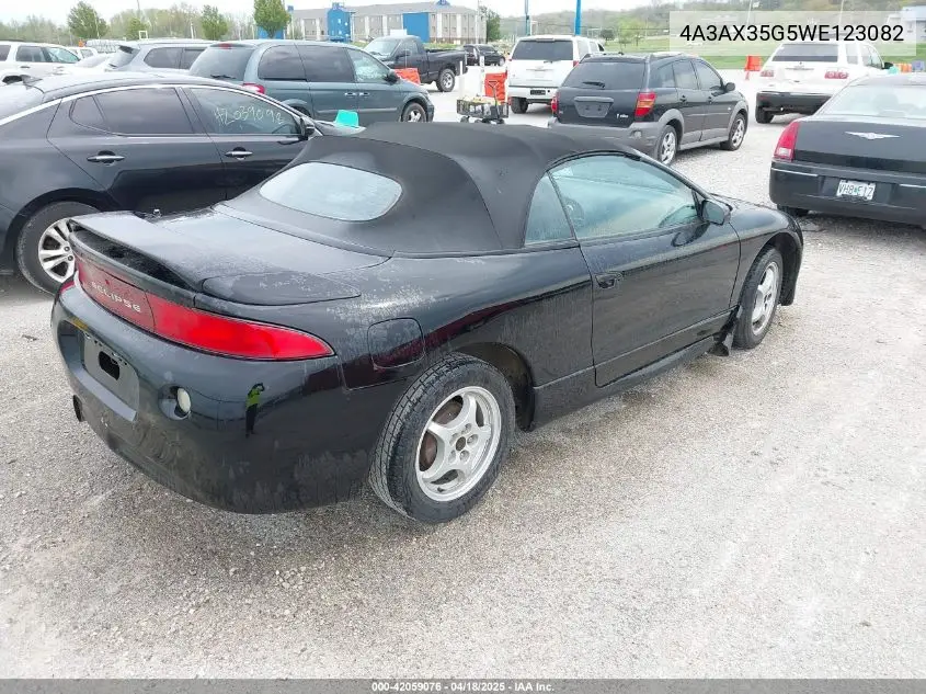 1998 Mitsubishi Eclipse Spyder Gs VIN: 4A3AX35G5WE123082 Lot: 42059076