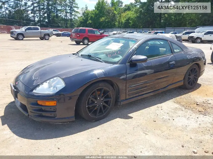 2000 Mitsubishi Eclipse Gt VIN: 4A3AC54LXYE125158 Lot: 42637449