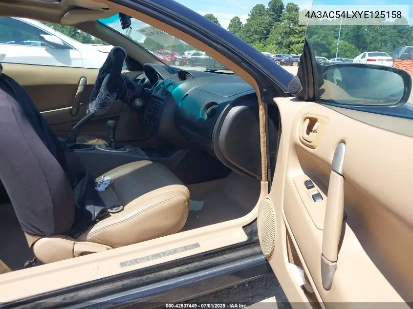2000 Mitsubishi Eclipse Gt VIN: 4A3AC54LXYE125158 Lot: 42637449