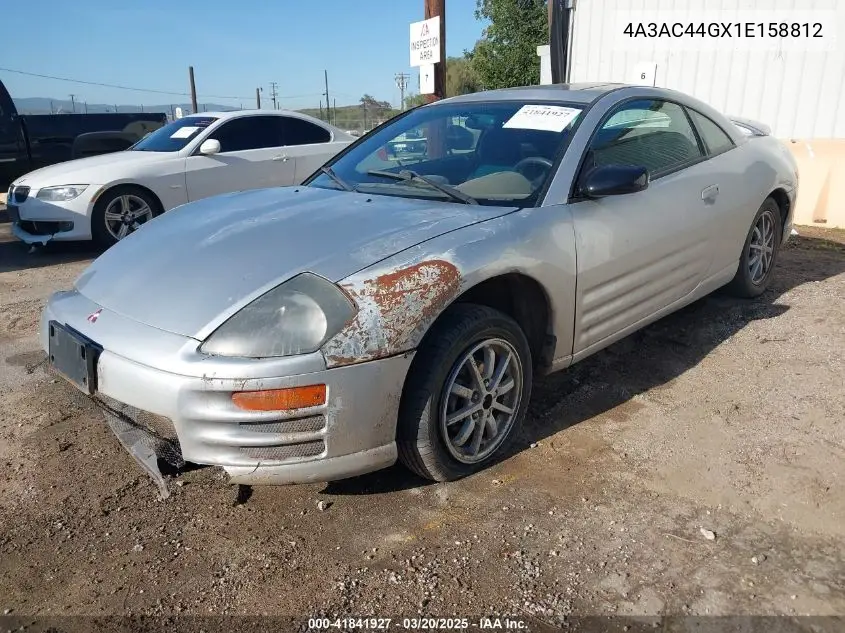 2001 Mitsubishi Eclipse Gs VIN: 4A3AC44GX1E158812 Lot: 41841927