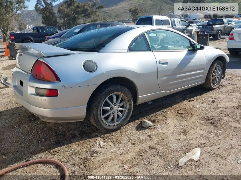 2001 Mitsubishi Eclipse Gs VIN: 4A3AC44GX1E158812 Lot: 41841927