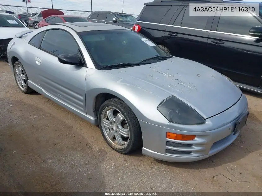 2001 Mitsubishi Eclipse Gt VIN: 4A3AC54H91E116310 Lot: 42065804