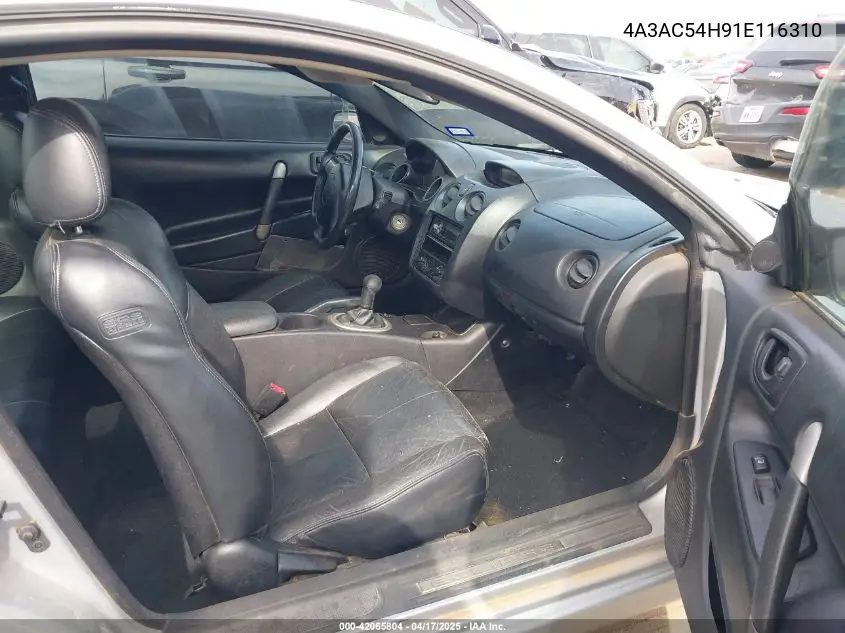 2001 Mitsubishi Eclipse Gt VIN: 4A3AC54H91E116310 Lot: 42065804