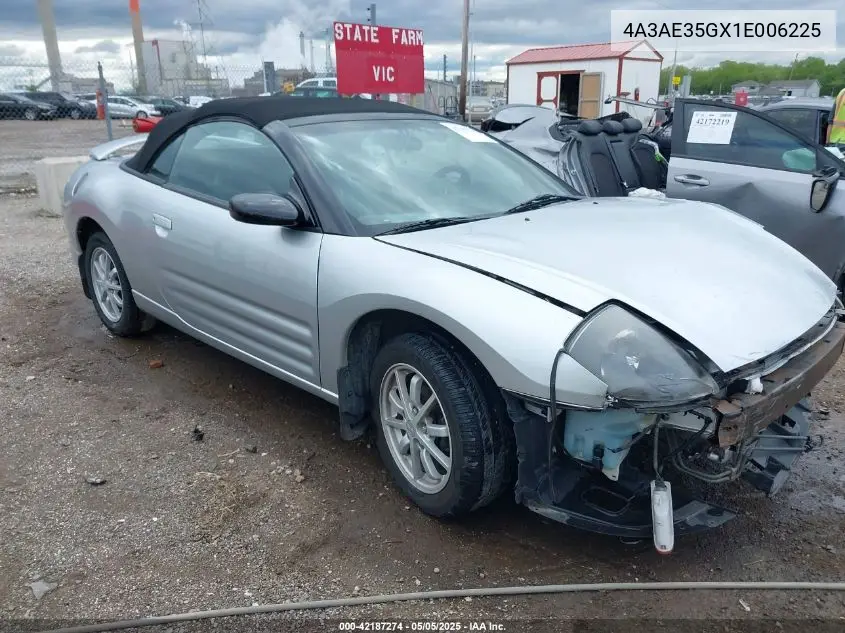 2001 Mitsubishi Eclipse Spyder Gs VIN: 4A3AE35GX1E006225 Lot: 42187274