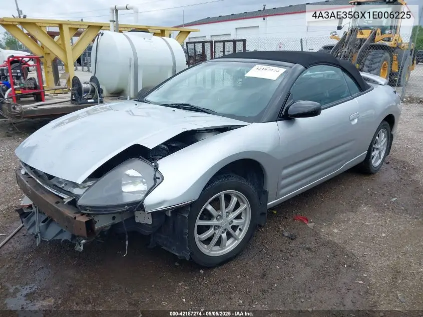 2001 Mitsubishi Eclipse Spyder Gs VIN: 4A3AE35GX1E006225 Lot: 42187274