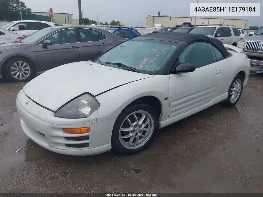 2001 Mitsubishi Eclipse Spyder Gt VIN: 4A3AE85H11E179184 Lot: 42427747