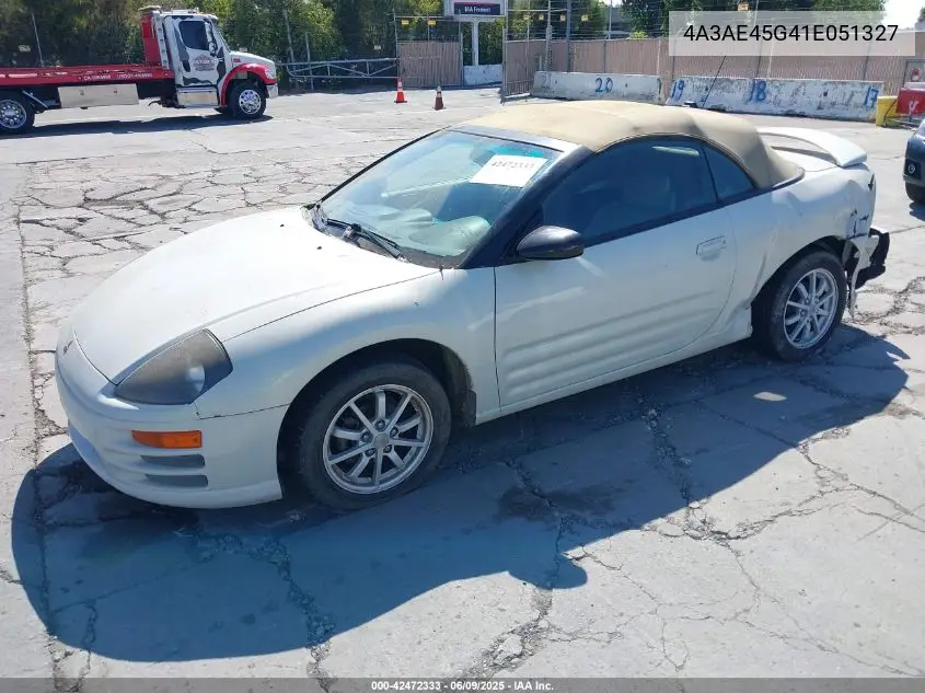 2001 Mitsubishi Eclipse Spyder Gs VIN: 4A3AE45G41E051327 Lot: 42472333