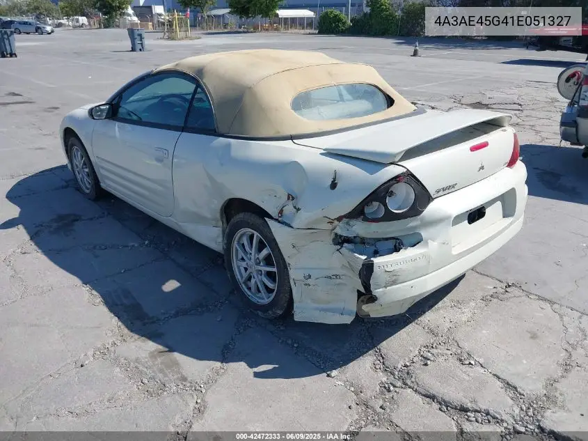 2001 Mitsubishi Eclipse Spyder Gs VIN: 4A3AE45G41E051327 Lot: 42472333
