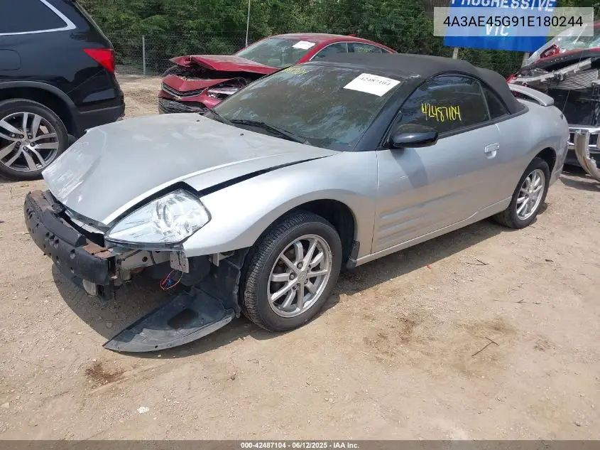2001 Mitsubishi Eclipse Spyder Gs VIN: 4A3AE45G91E180244 Lot: 42487104
