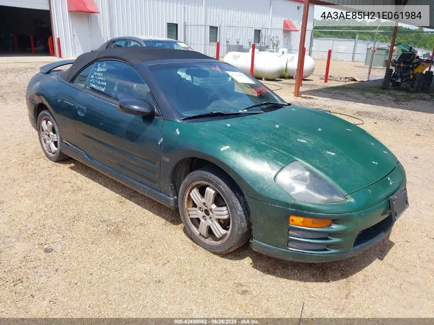 2001 Mitsubishi Eclipse Spyder Gt VIN: 4A3AE85H21E061984 Lot: 42490062