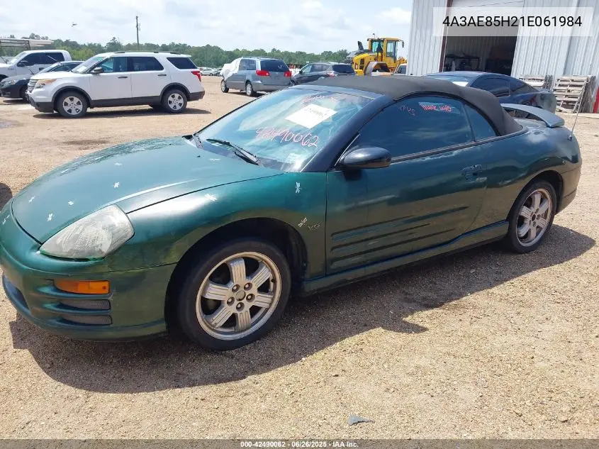 2001 Mitsubishi Eclipse Spyder Gt VIN: 4A3AE85H21E061984 Lot: 42490062