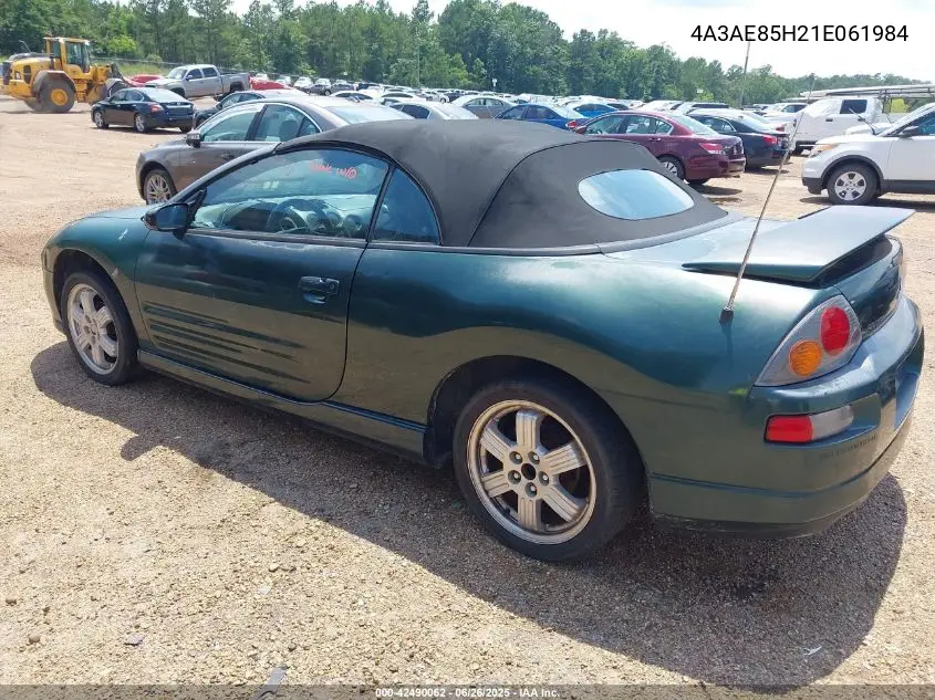 2001 Mitsubishi Eclipse Spyder Gt VIN: 4A3AE85H21E061984 Lot: 42490062