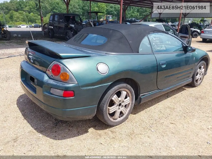 2001 Mitsubishi Eclipse Spyder Gt VIN: 4A3AE85H21E061984 Lot: 42490062