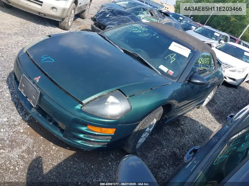 2001 Mitsubishi Eclipse Spyder Gt VIN: 4A3AE85H11E203466 Lot: 42501377