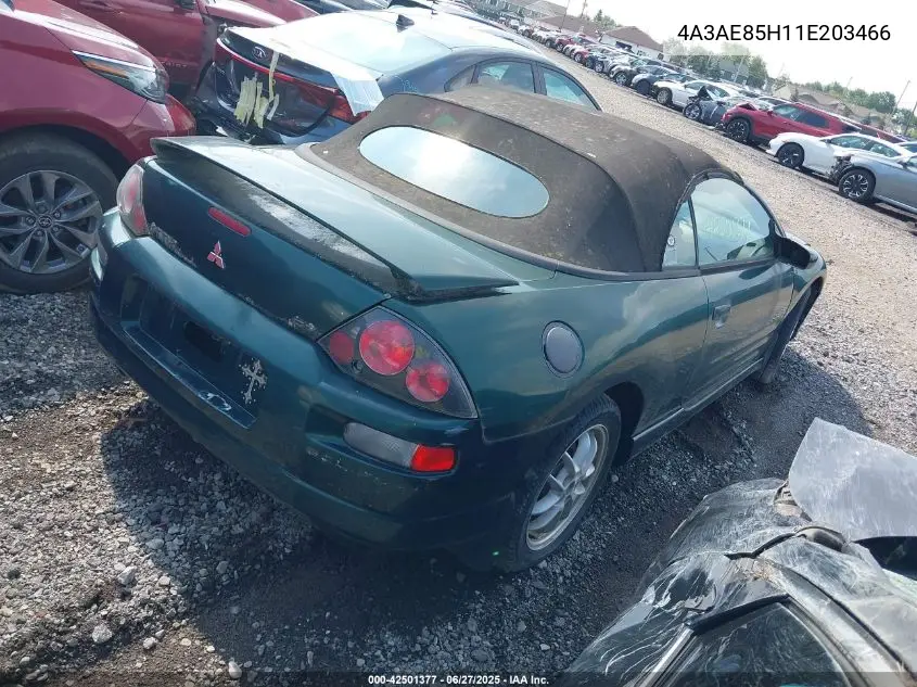 2001 Mitsubishi Eclipse Spyder Gt VIN: 4A3AE85H11E203466 Lot: 42501377