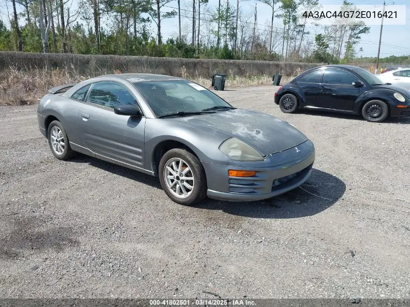 2002 Mitsubishi Eclipse Gs VIN: 4A3AC44G72E016421 Lot: 41802501