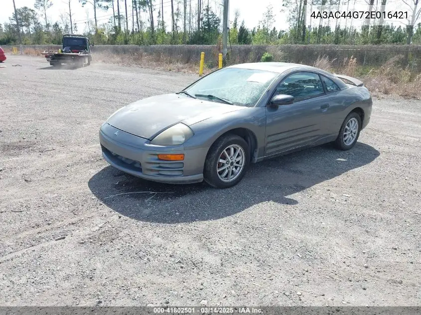 2002 Mitsubishi Eclipse Gs VIN: 4A3AC44G72E016421 Lot: 41802501