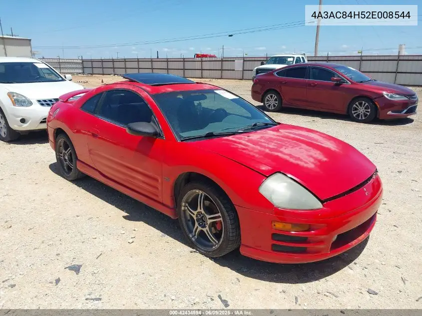 2002 Mitsubishi Eclipse Gt/Gt W/Premium Pkg VIN: 4A3AC84H52E008544 Lot: 42434594