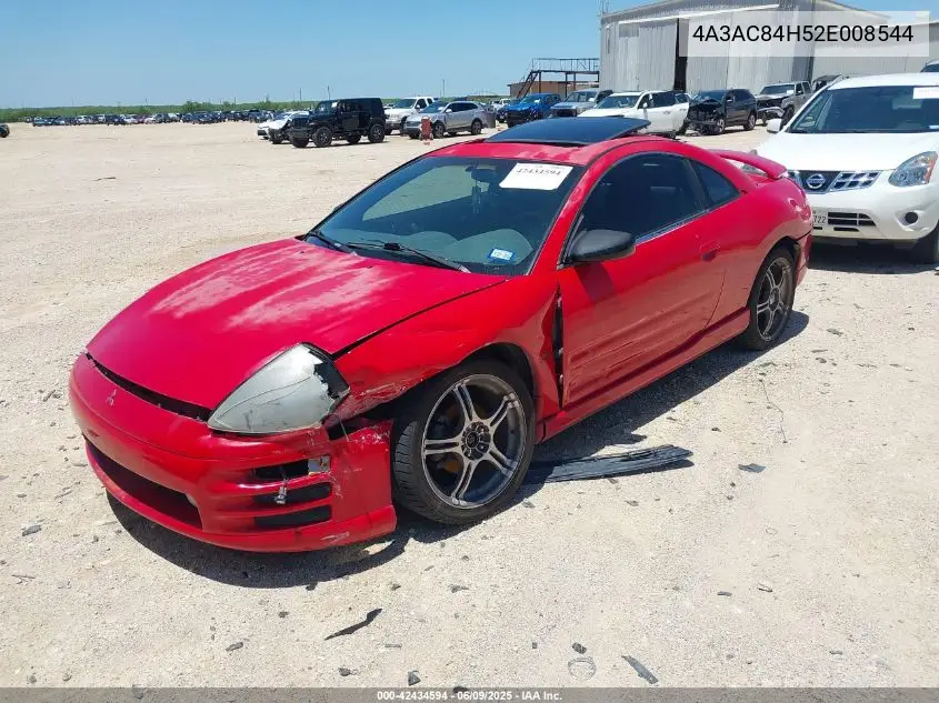 2002 Mitsubishi Eclipse Gt/Gt W/Premium Pkg VIN: 4A3AC84H52E008544 Lot: 42434594