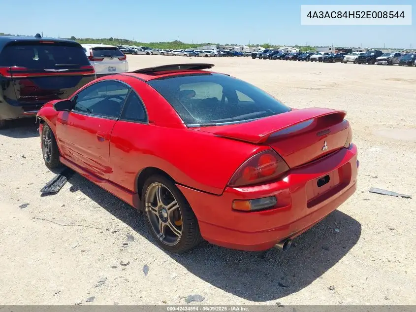 2002 Mitsubishi Eclipse Gt/Gt W/Premium Pkg VIN: 4A3AC84H52E008544 Lot: 42434594