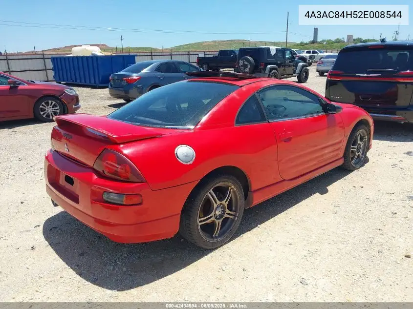 2002 Mitsubishi Eclipse Gt/Gt W/Premium Pkg VIN: 4A3AC84H52E008544 Lot: 42434594