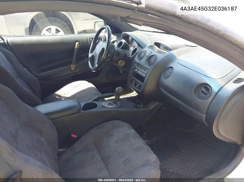 2002 Mitsubishi Eclipse Spyder Gs VIN: 4A3AE45G32E036187 Lot: 42555551