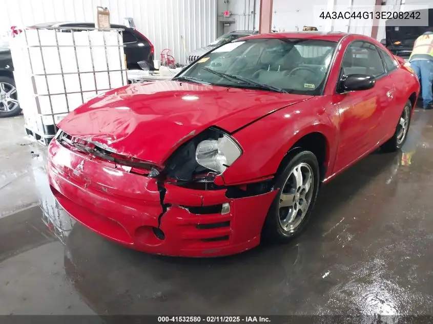 2003 Mitsubishi Eclipse Gs VIN: 4A3AC44G13E208242 Lot: 41532580