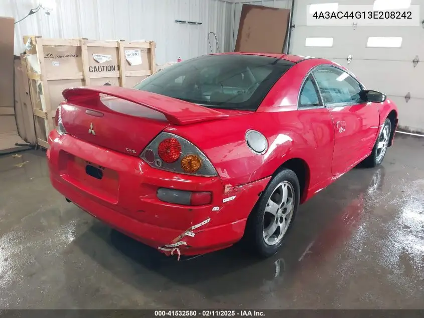 2003 Mitsubishi Eclipse Gs VIN: 4A3AC44G13E208242 Lot: 41532580