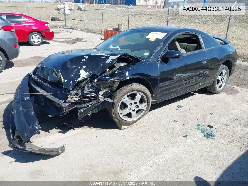 2003 Mitsubishi Eclipse Gs VIN: 4A3AC44G33E140025 Lot: 41771913