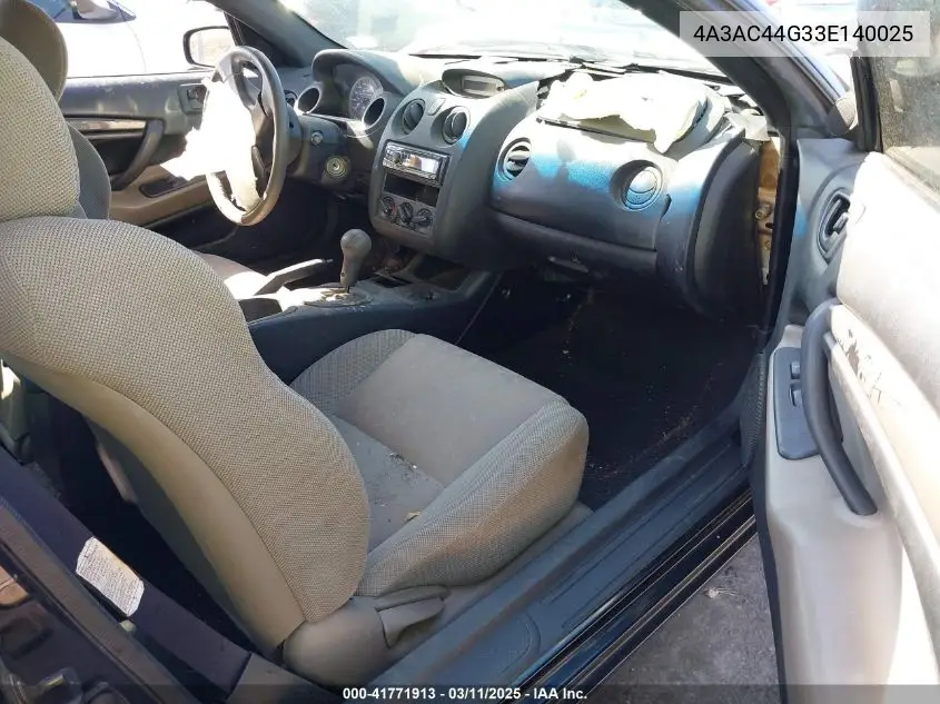 2003 Mitsubishi Eclipse Gs VIN: 4A3AC44G33E140025 Lot: 41771913