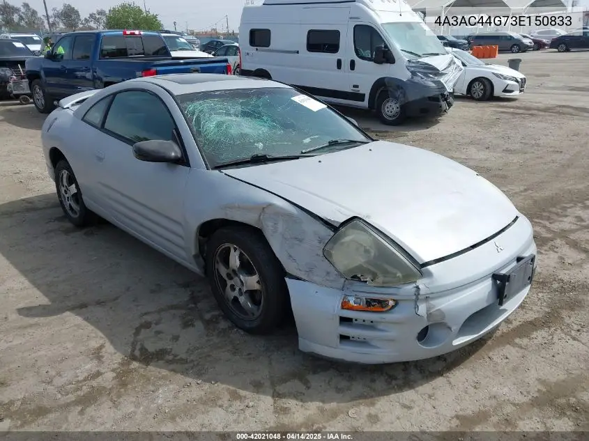 2003 Mitsubishi Eclipse Gs VIN: 4A3AC44G73E150833 Lot: 42021048
