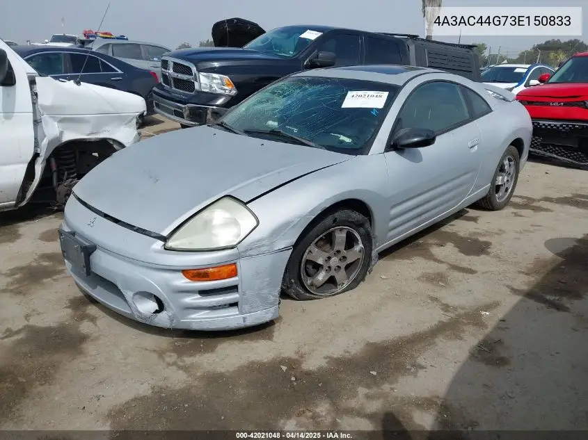 2003 Mitsubishi Eclipse Gs VIN: 4A3AC44G73E150833 Lot: 42021048