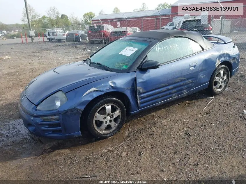 2003 Mitsubishi Eclipse Spyder Gs VIN: 4A3AE45G83E139901 Lot: 42113353