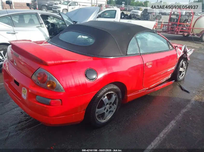 2003 Mitsubishi Eclipse Spyder Gs VIN: 4A3AE45G93E054937 Lot: 42161198