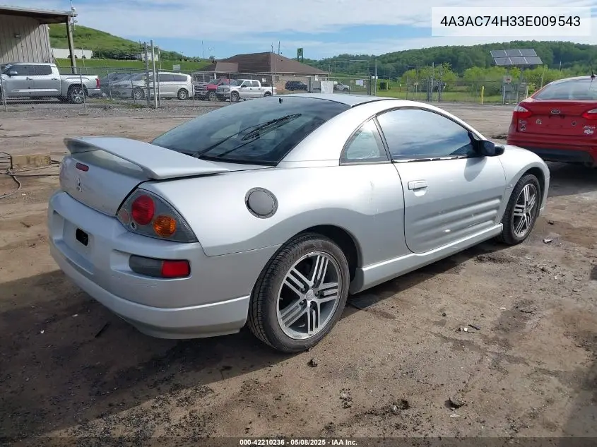 2003 Mitsubishi Eclipse Gts VIN: 4A3AC74H33E009543 Lot: 42210236