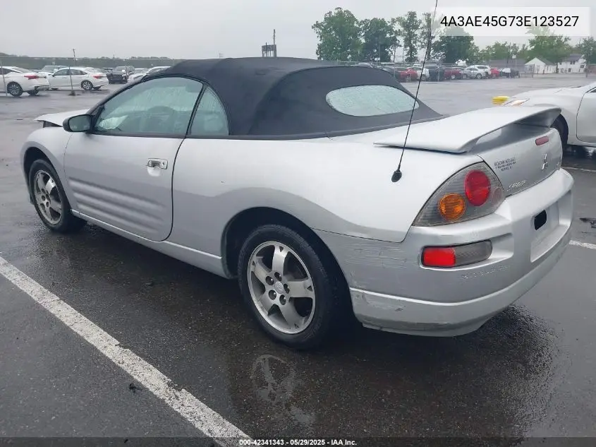 2003 Mitsubishi Eclipse Spyder Gs VIN: 4A3AE45G73E123527 Lot: 42341343