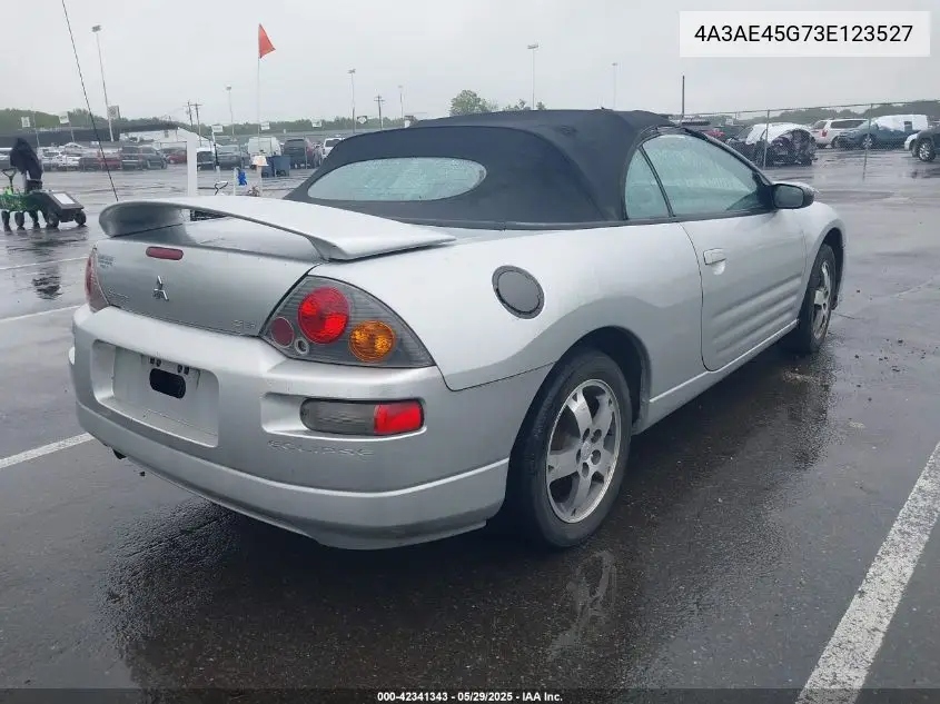 2003 Mitsubishi Eclipse Spyder Gs VIN: 4A3AE45G73E123527 Lot: 42341343