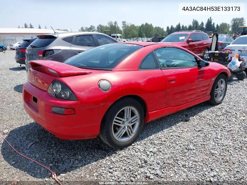 2003 Mitsubishi Eclipse Gt VIN: 4A3AC84H53E133173 Lot: 42559811