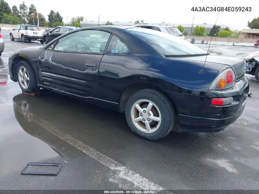 2004 Mitsubishi Eclipse Rs VIN: 4A3AC34G84E059243 Lot: 42229308