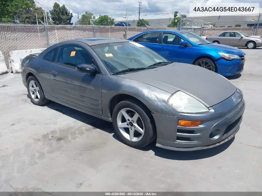 2004 Mitsubishi Eclipse Gs VIN: 4A3AC44G54E043667 Lot: 42261585