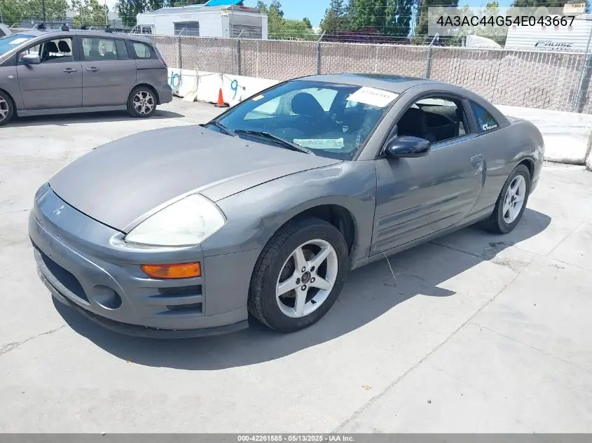 2004 Mitsubishi Eclipse Gs VIN: 4A3AC44G54E043667 Lot: 42261585