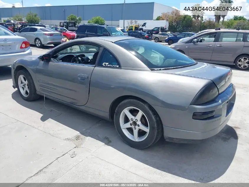 2004 Mitsubishi Eclipse Gs VIN: 4A3AC44G54E043667 Lot: 42261585