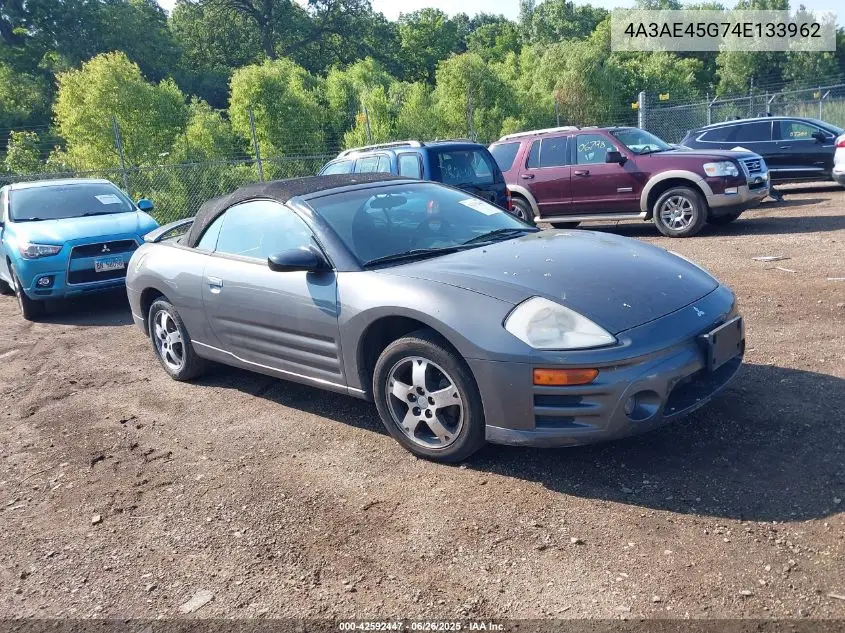 2004 Mitsubishi Eclipse Spyder Gs VIN: 4A3AE45G74E133962 Lot: 42592447