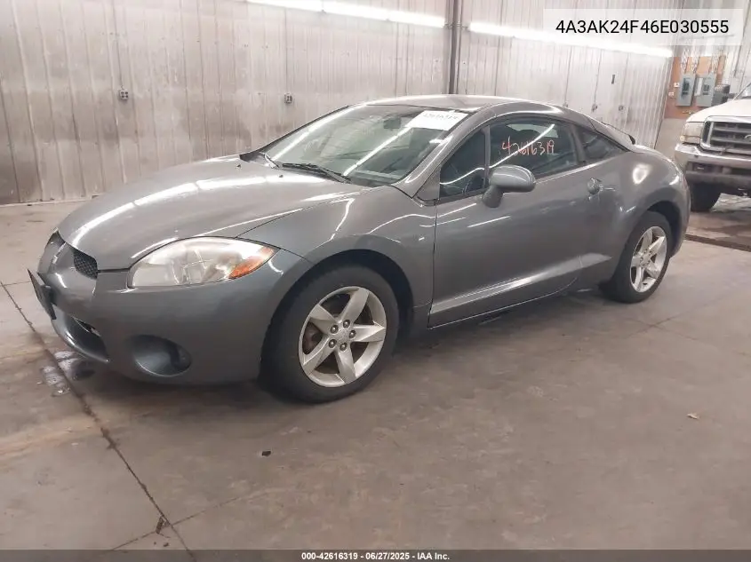 2006 Mitsubishi Eclipse Gs VIN: 4A3AK24F46E030555 Lot: 42616319