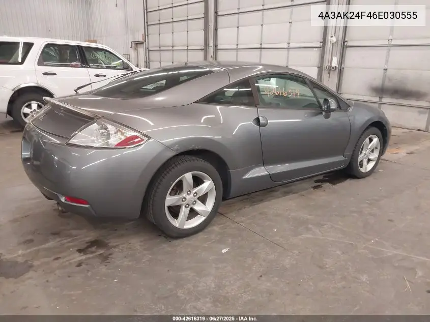 2006 Mitsubishi Eclipse Gs VIN: 4A3AK24F46E030555 Lot: 42616319