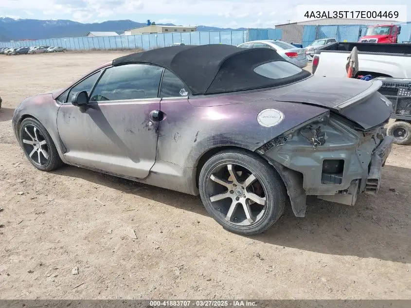 2007 Mitsubishi Eclipse Spyder Gt VIN: 4A3AL35T17E004469 Lot: 41883707