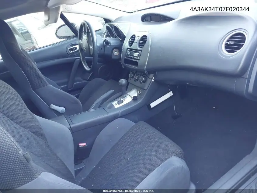 2007 Mitsubishi Eclipse Gt VIN: 4A3AK34T07E020344 Lot: 41950754