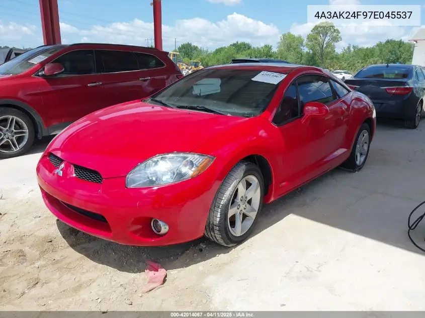 2007 Mitsubishi Eclipse Gs VIN: 4A3AK24F97E045537 Lot: 42014067