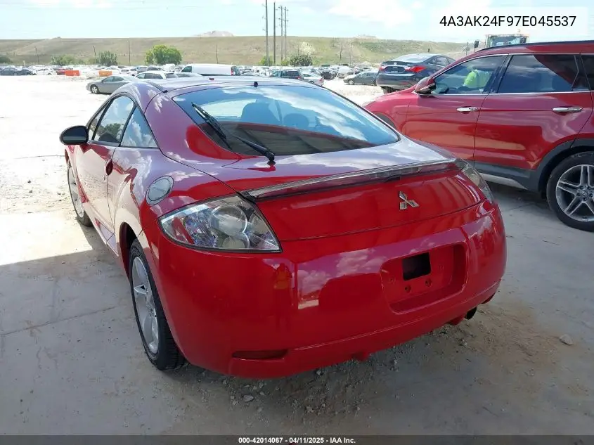 2007 Mitsubishi Eclipse Gs VIN: 4A3AK24F97E045537 Lot: 42014067