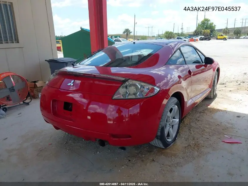 2007 Mitsubishi Eclipse Gs VIN: 4A3AK24F97E045537 Lot: 42014067